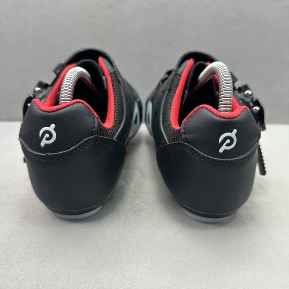 Peloton PL-SH-02 Womens Size 38 (US 7) Cycling Shoes Spin Bike Black White Red - Picture 4 of 8